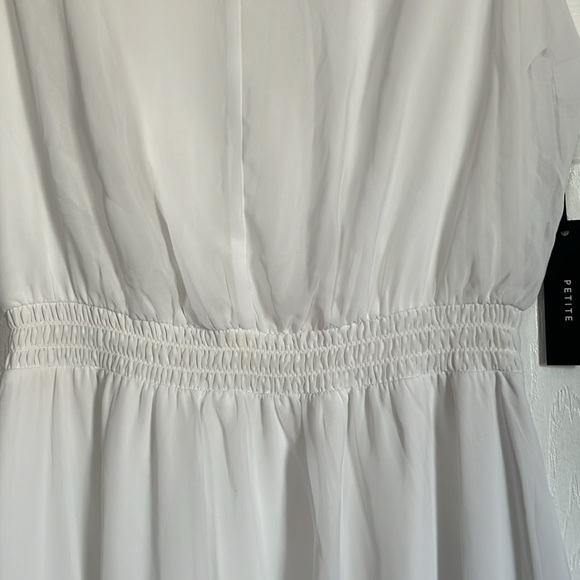 Simply Vera Vera Wang Dress Sz MP Asymmetrical Lined Sleeveless V Neck White NWT - Picture 4 of 15